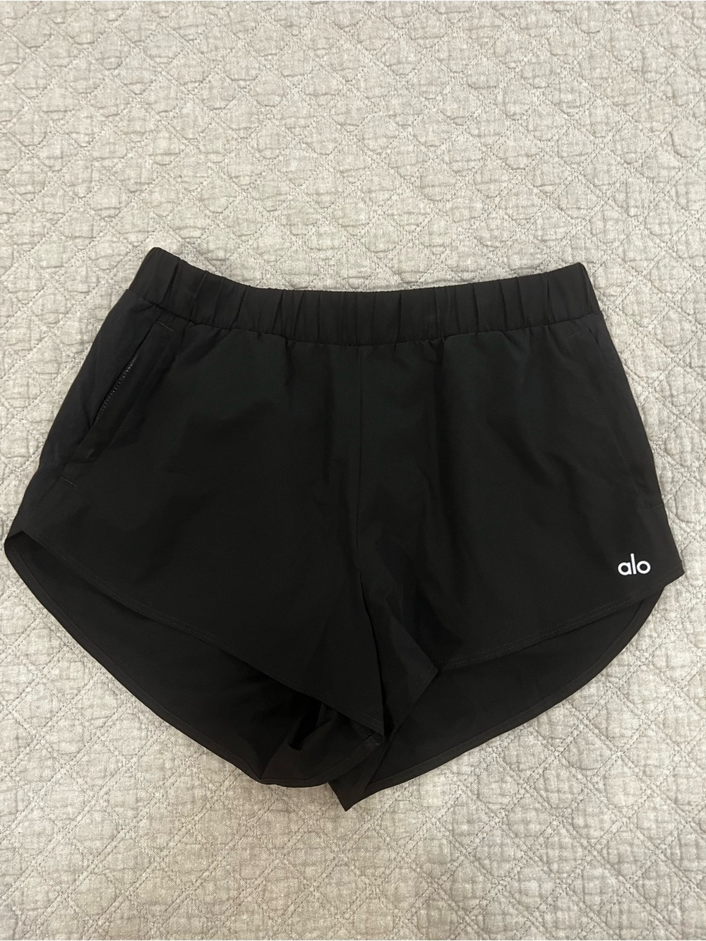 ALO Yoga Black Athletic Running Shorts